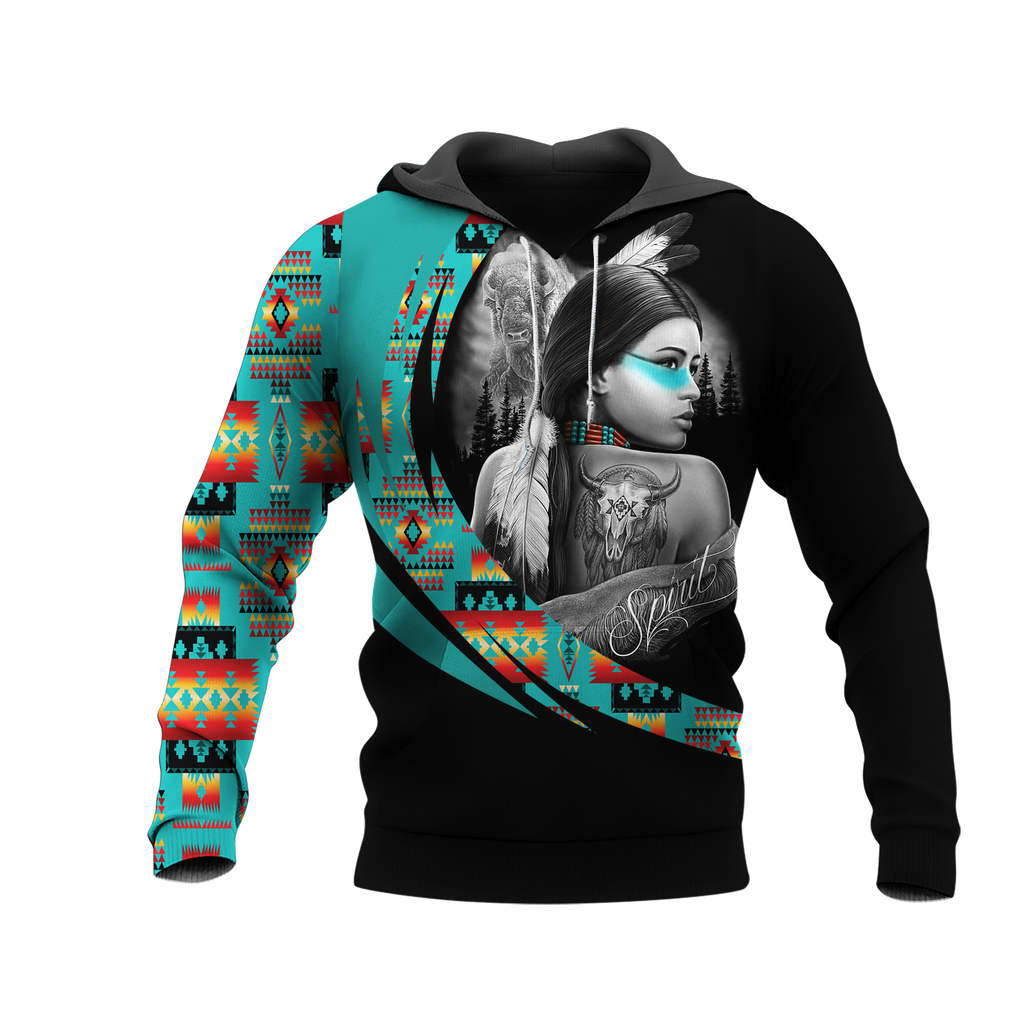 Powwow StoreHD000962 Pattern Native Pride 3D Hoodie