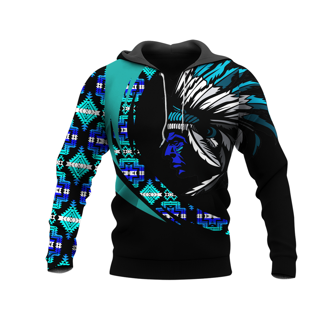 Powwow StoreHD000964 Pattern Native Pride 3D Hoodie