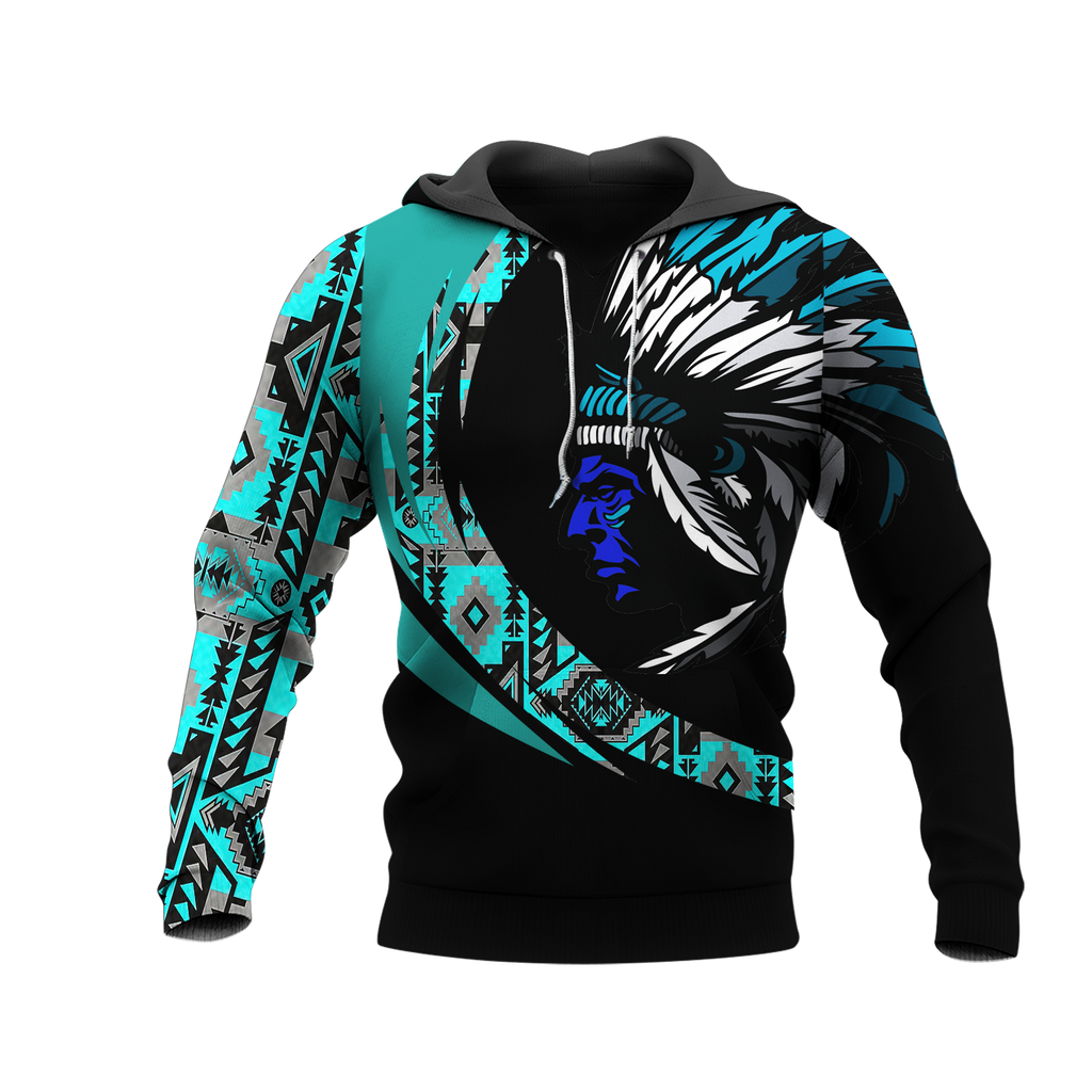 Powwow StoreHD001045 Pattern Native Pride 3D Hoodie