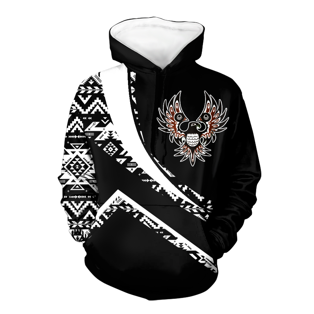 Powwow StoreHD001017 Pattern Native Pride 3D Hoodie