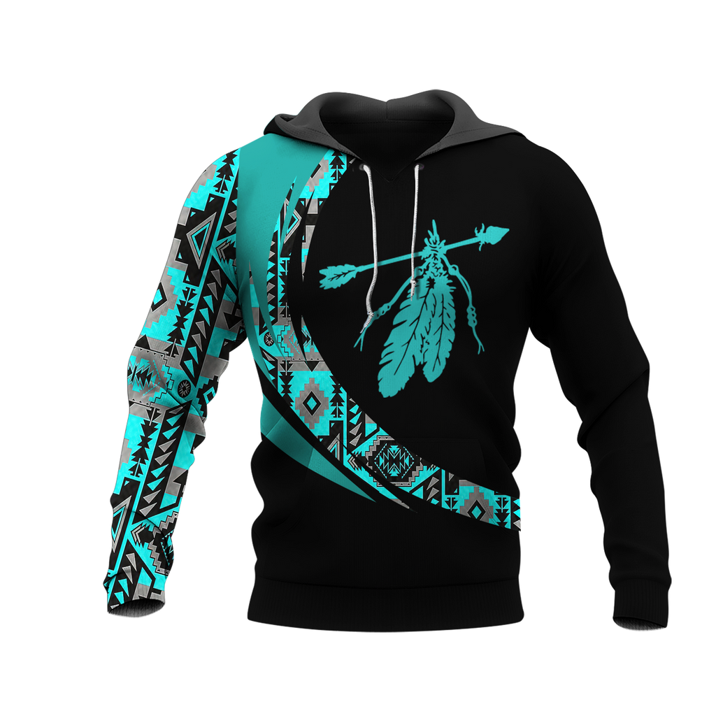 Powwow StoreHD001046 Pattern Native Pride 3D Hoodie