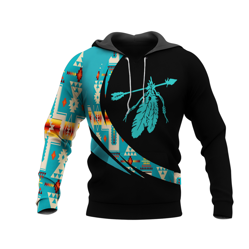 Powwow StoreHD001047 Pattern Native Pride 3D Hoodie