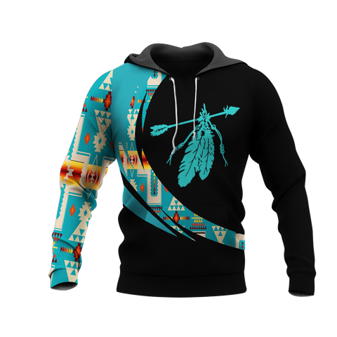 Powwow StoreHD001047 Pattern Native Pride 3D Hoodie