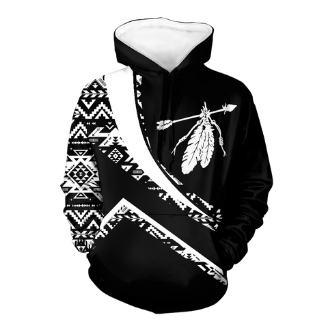 Powwow StoreHD001021 Pattern Native Pride 3D Hoodie