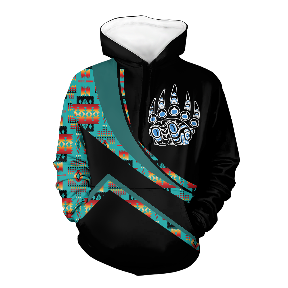 Powwow StoreHD001023 Pattern Native Pride 3D Hoodie