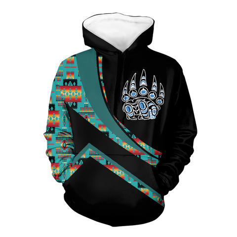 Powwow StoreHD001023 Pattern Native Pride 3D Hoodie