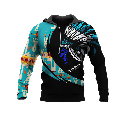 Powwow StoreHD001049 Pattern Native Pride 3D Hoodie