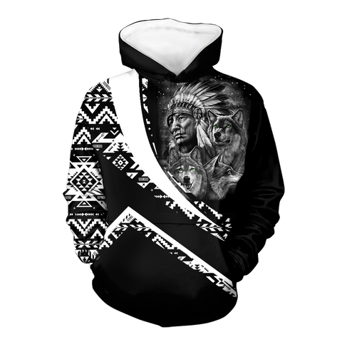 Powwow StoreHD001019 Pattern Native Pride 3D Hoodie