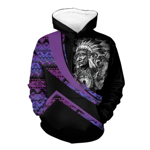 Powwow StoreHD001028 Pattern Native Pride 3D Hoodie