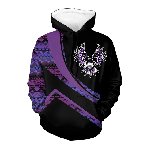 Powwow StoreHD001030 Pattern Native Pride 3D Hoodie