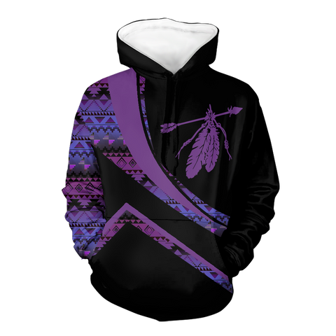 Powwow StoreHD001031 Pattern Native Pride 3D Hoodie