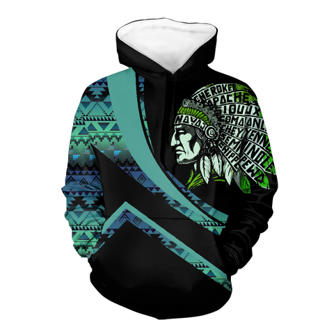 Powwow StoreHD001034 Pattern Native Pride 3D Hoodie