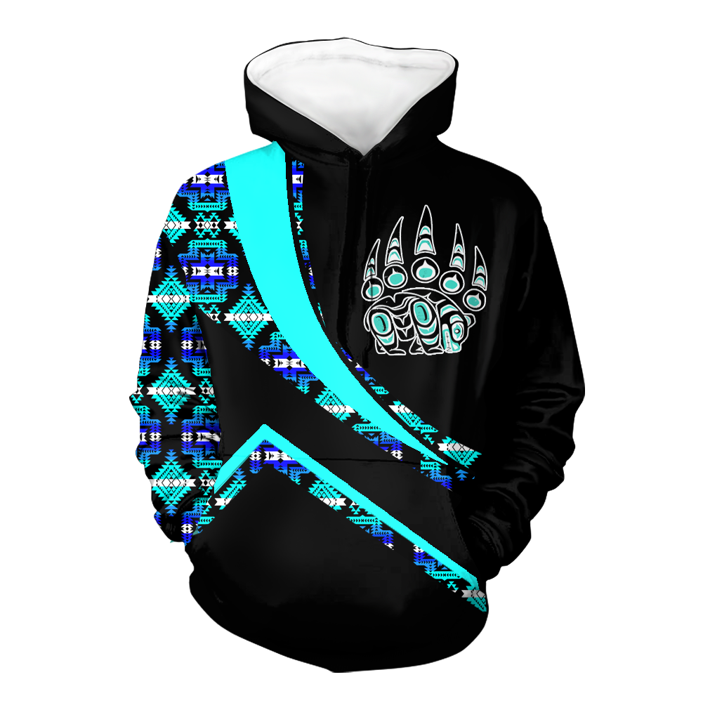 Powwow StoreHD001038 Pattern Native Pride 3D Hoodie