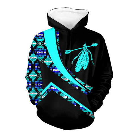 Powwow StoreHD001040 Pattern Native Pride 3D Hoodie