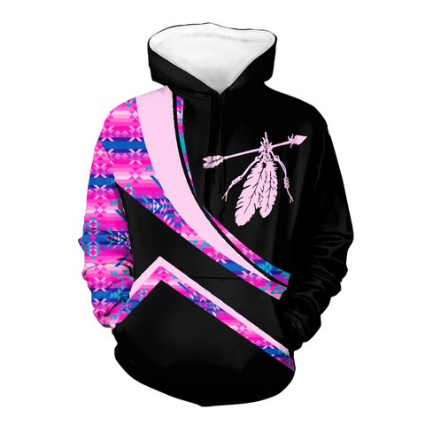 Powwow StoreHD001041 Pattern Native Pride 3D Hoodie