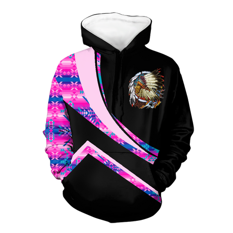 Powwow StoreHD001043 Pattern Native Pride 3D Hoodie