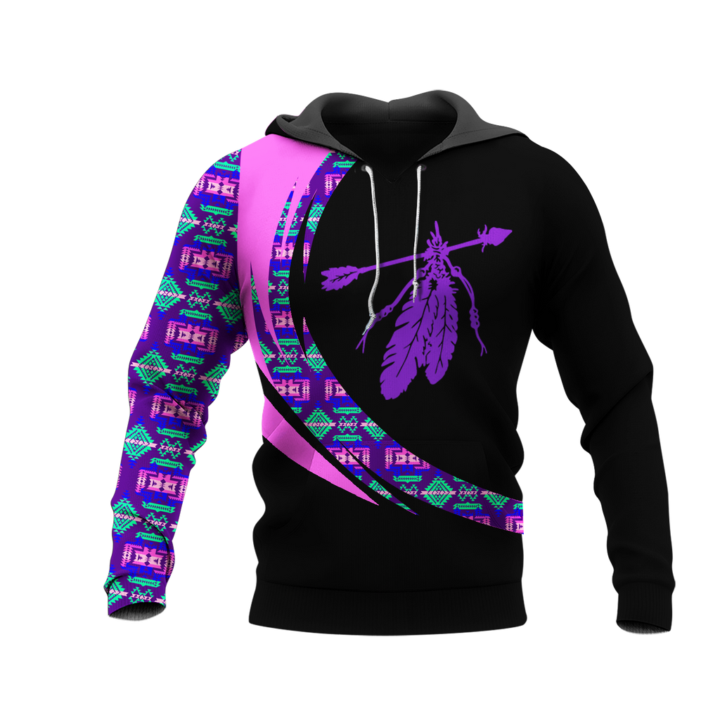 Powwow StoreHD001052 Pattern Native Pride 3D Hoodie