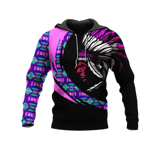 Powwow StoreHD001053 Pattern Native Pride 3D Hoodie