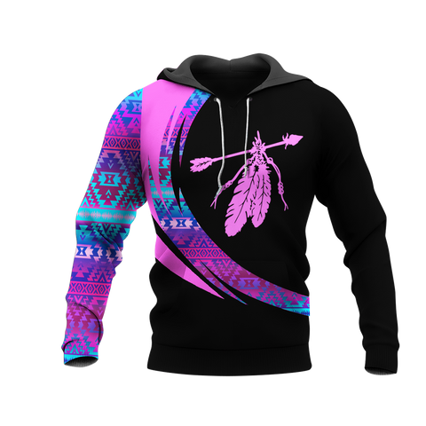 Powwow StoreHD001055 Pattern Native Pride 3D Hoodie