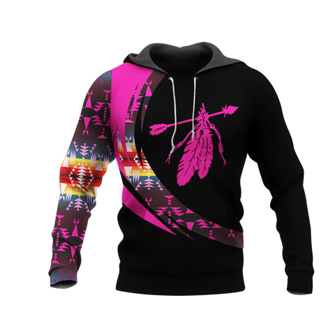 Powwow StoreHD001058 Pattern Native Pride 3D Hoodie