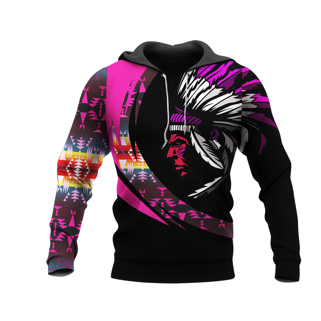 Powwow StoreHD001059 Pattern Native Pride 3D Hoodie