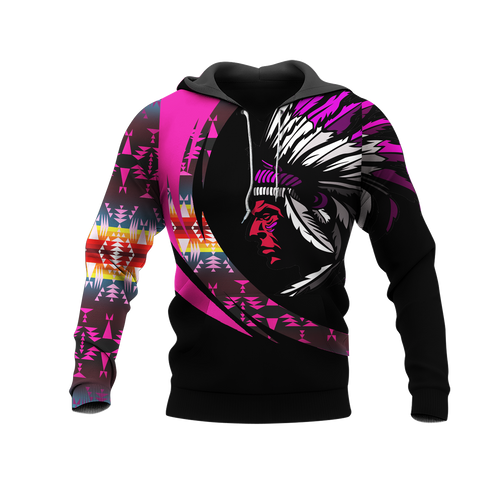 Powwow StoreHD001059 Pattern Native Pride 3D Hoodie