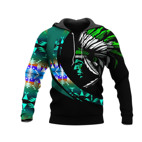 Powwow StoreHD001060 Pattern Native Pride 3D Hoodie