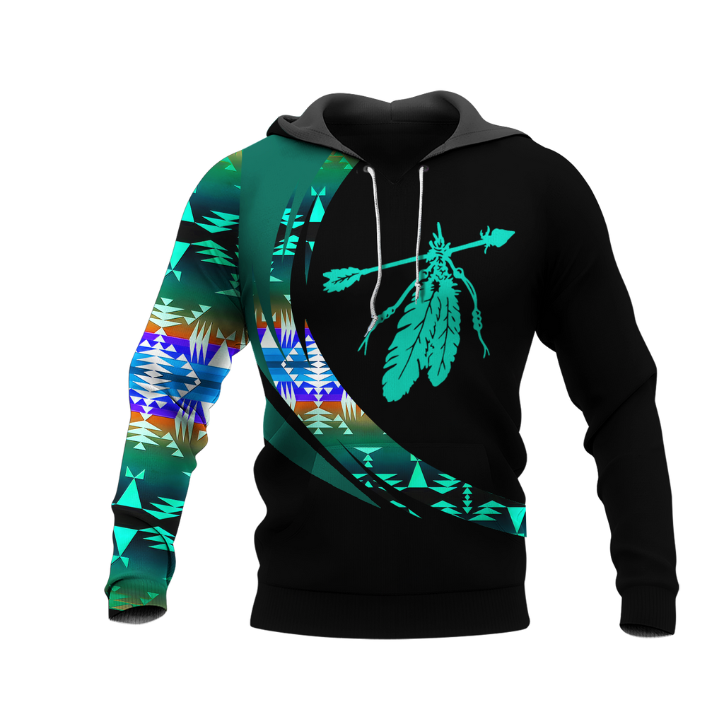 Powwow StoreHD001062 Pattern Native Pride 3D Hoodie