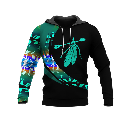 Powwow StoreHD001062 Pattern Native Pride 3D Hoodie