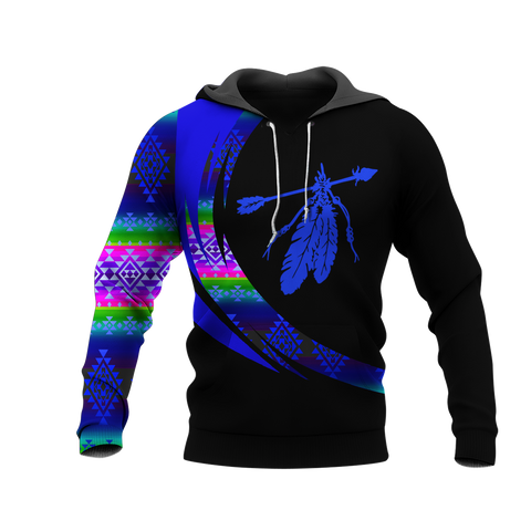 Powwow StoreHD001085 Pattern Native Pride 3D Hoodie