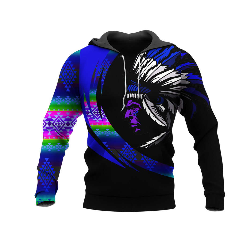 Powwow StoreHD001084 Pattern Native Pride 3D Hoodie