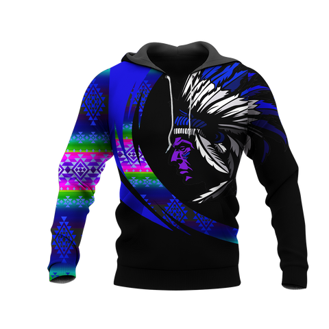 Powwow StoreHD001084 Pattern Native Pride 3D Hoodie