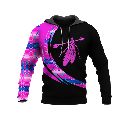 Powwow StoreHD001081 Pattern Native Pride 3D Hoodie