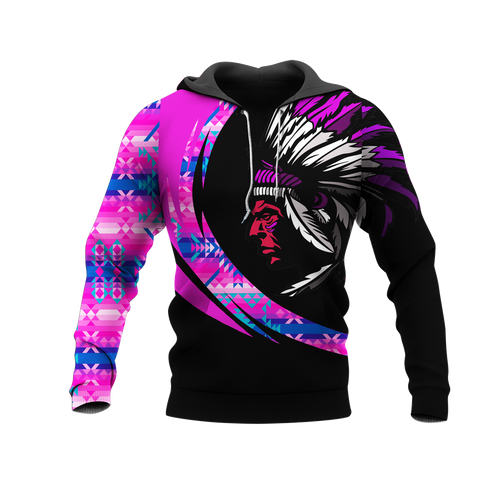 Powwow StoreHD001080 Pattern Native Pride 3D Hoodie