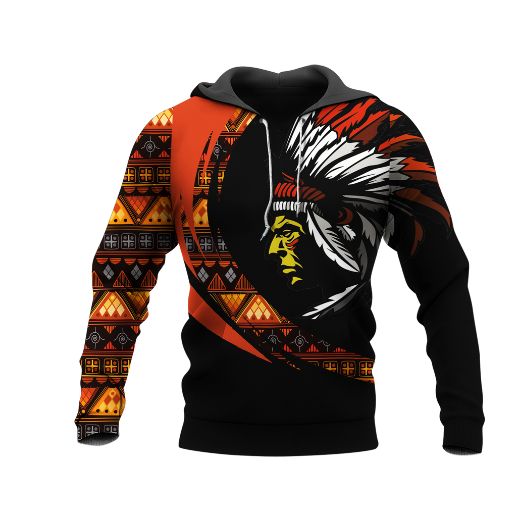 Powwow StoreHD001079 Pattern Native Pride 3D Hoodie