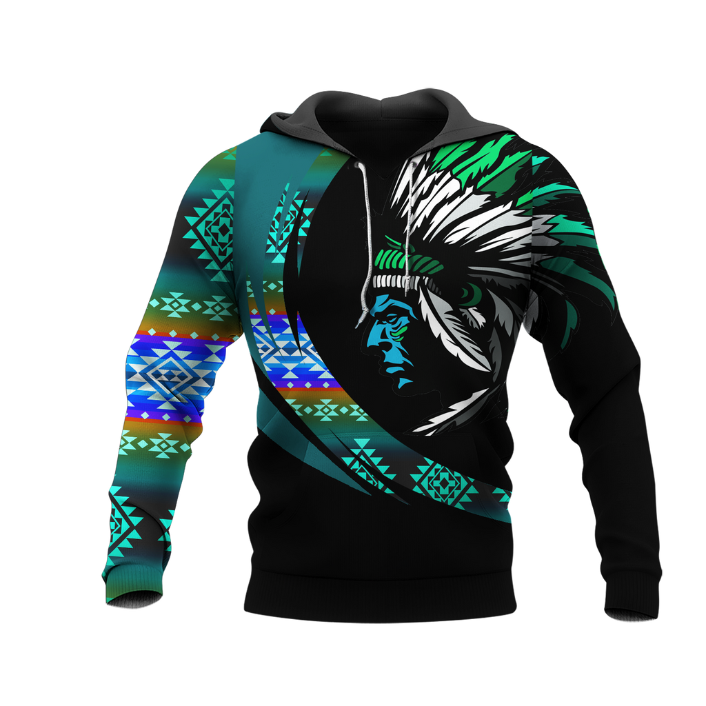 Powwow StoreHD001075 Pattern Native Pride 3D Hoodie