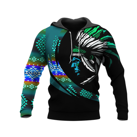 Powwow StoreHD001075 Pattern Native Pride 3D Hoodie