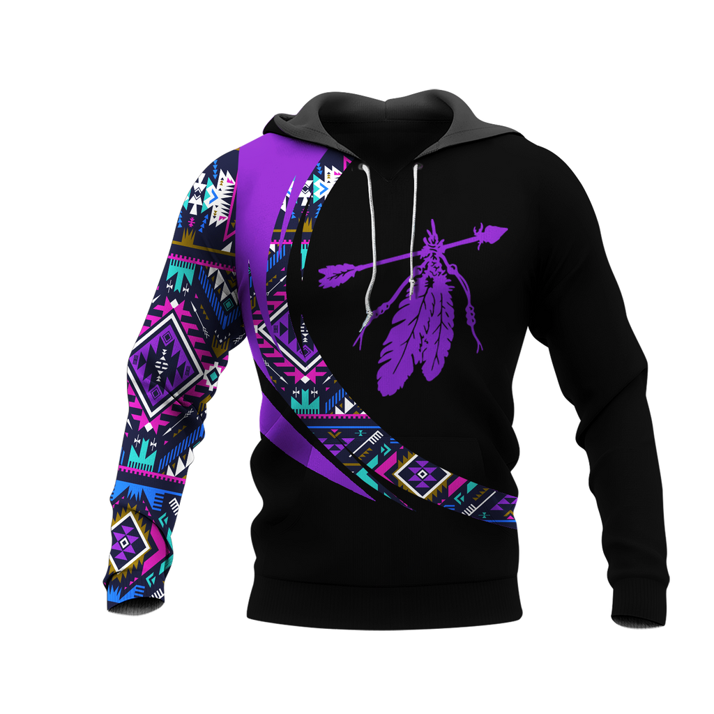 Powwow StoreHD001073 Pattern Native Pride 3D Hoodie