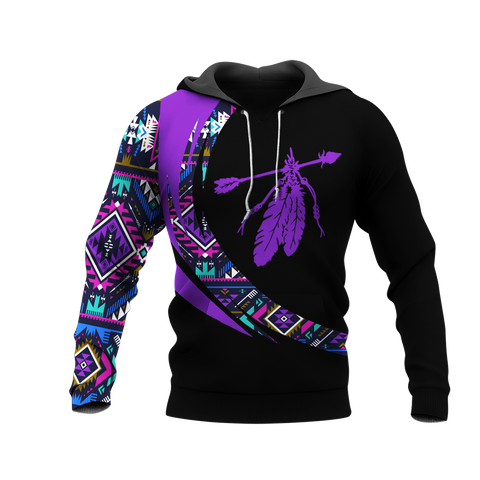 Powwow StoreHD001073 Pattern Native Pride 3D Hoodie