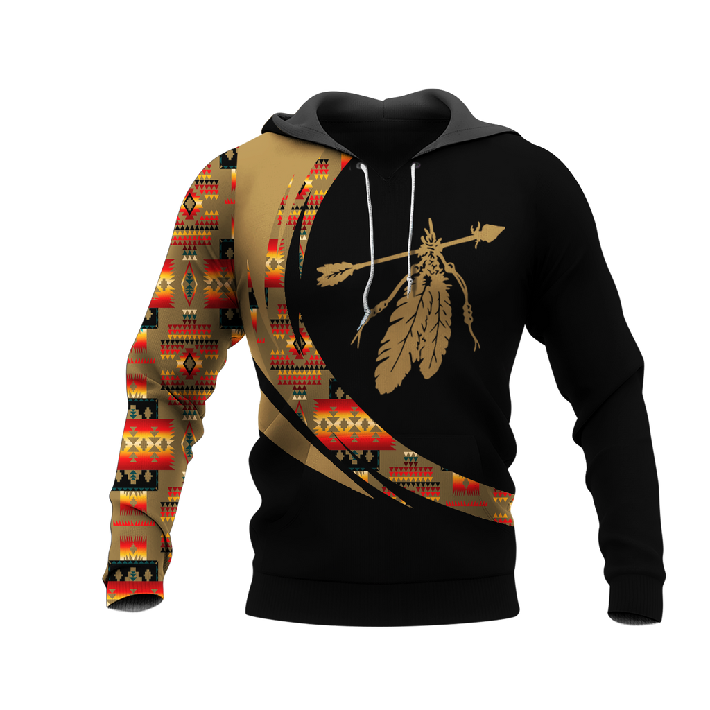 Powwow StoreHD001068 Pattern Native Pride 3D Hoodie