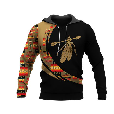 Powwow StoreHD001068 Pattern Native Pride 3D Hoodie