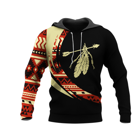 Powwow StoreHD001069 Pattern Native Pride 3D Hoodie