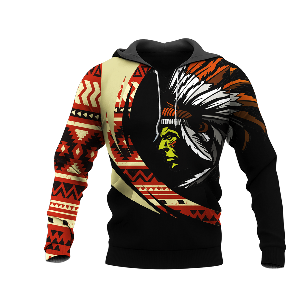 Powwow StoreHD001067 Pattern Native Pride 3D Hoodie