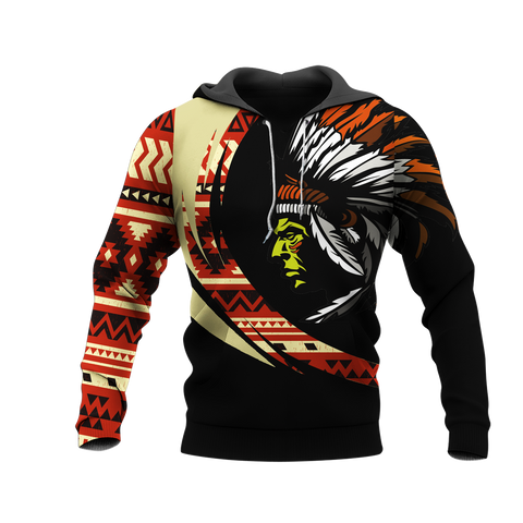 Powwow StoreHD001067 Pattern Native Pride 3D Hoodie