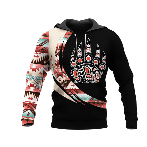 Powwow StoreHD001065 Pattern Native Pride 3D Hoodie