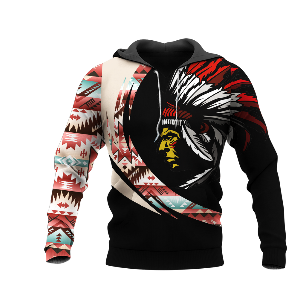 Powwow StoreHD001064 Pattern Native Pride 3D Hoodie