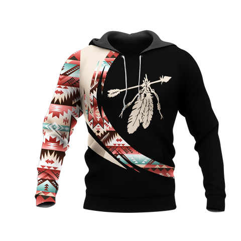 Powwow StoreHD001063 Pattern Native Pride 3D Hoodie