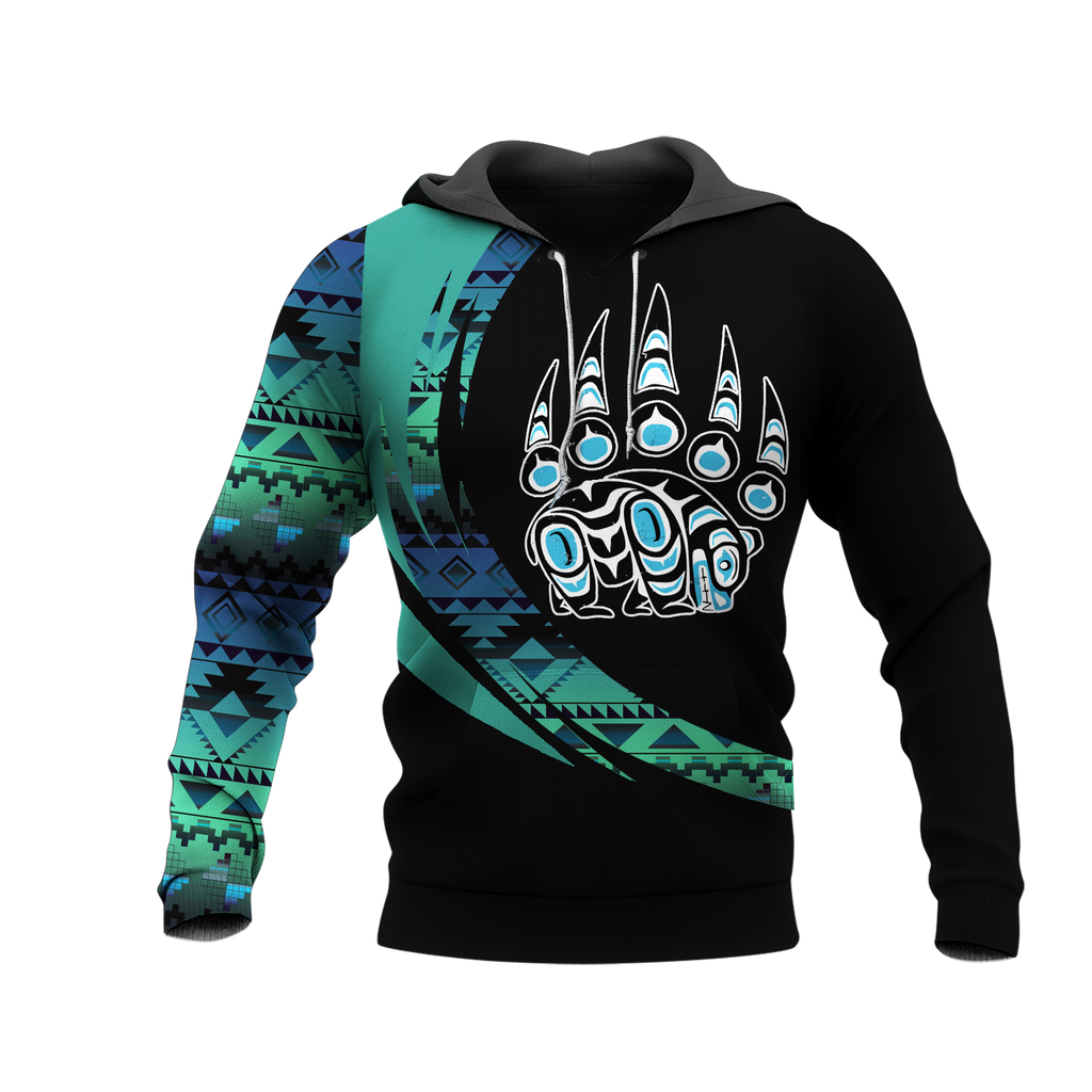 Powwow StoreHD001150 Pattern Native Pride 3D Hoodie