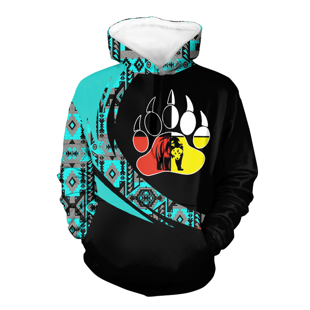 Powwow StoreHD0011235 Pattern Native Pride 3D Hoodie