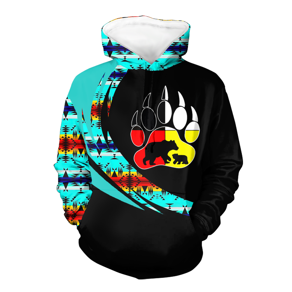 Powwow StoreHD0011237 Pattern Native Pride 3D Hoodie